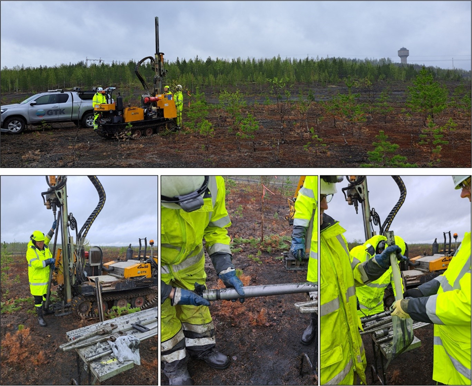 Sample collection at the Otanmäki tailings pond